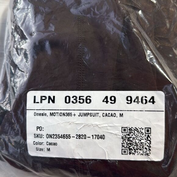 Fabletics Onesie Motion365+ Jumpsuit brown size M NWT in packaging - Picture 7 of 7